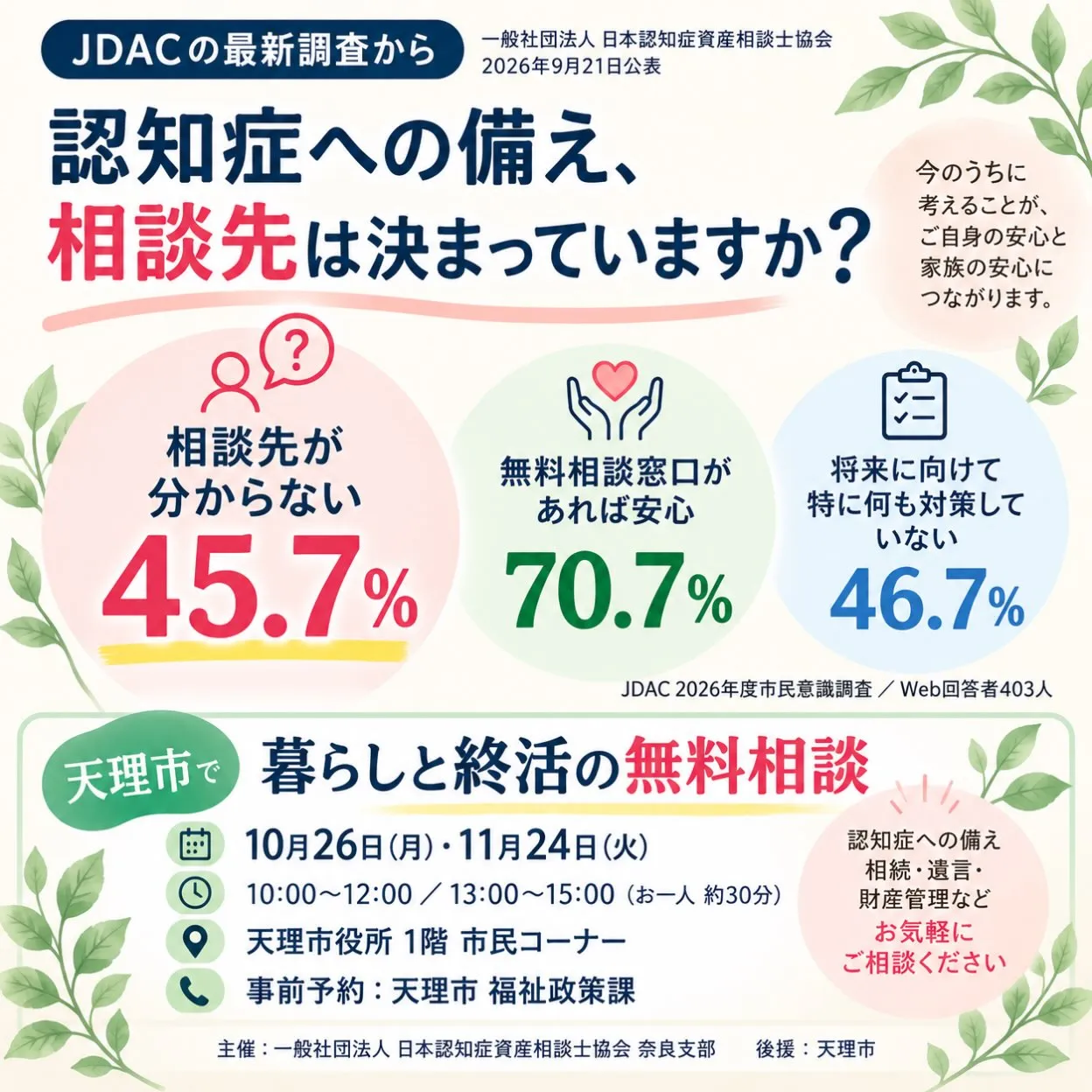 🌿 認知症への備え。